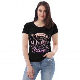 I Have Mixed Drinks about feelings - Women's Fitted Eco Tee